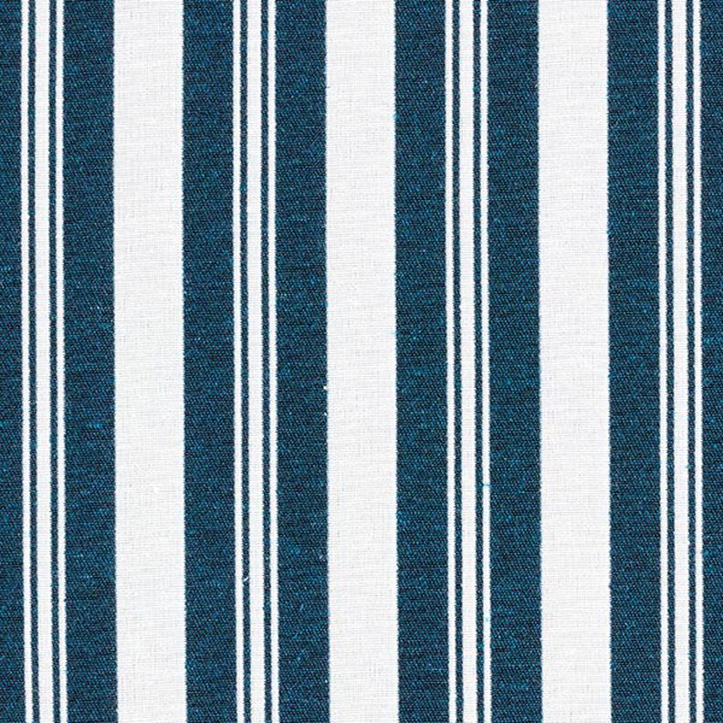 Tecido para decoração Jacquard Riscas – azul-oceano/branco,  image number 1