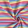 Jersey de algodão Riscas horizontais Arco-íris – branco/mistura de cores,  thumbnail number 3