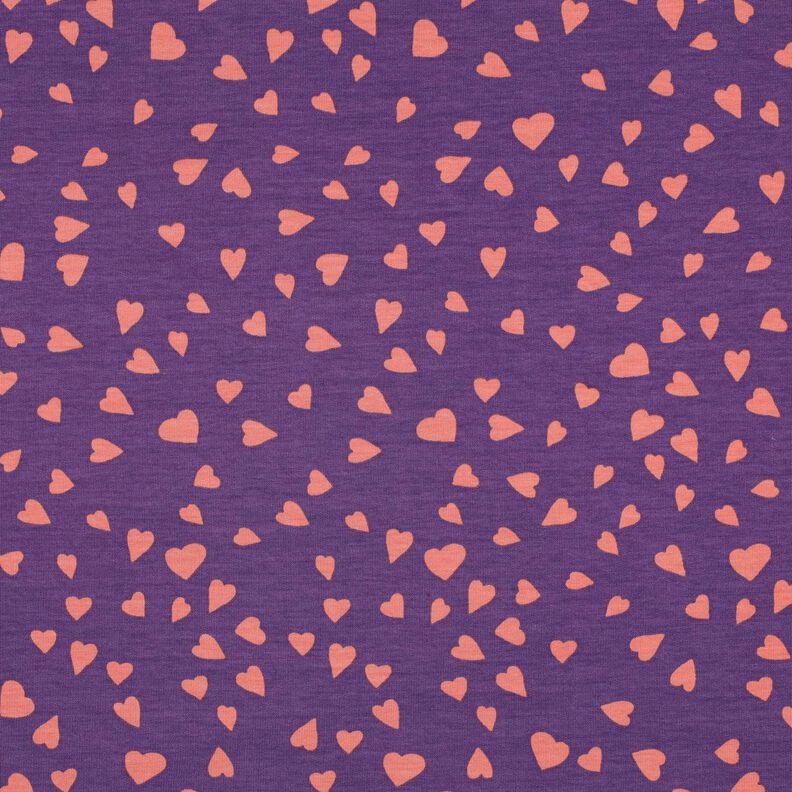 Sweat de verão Corações | Poppy Fabrics – roxo/rosa embaçado,  image number 1