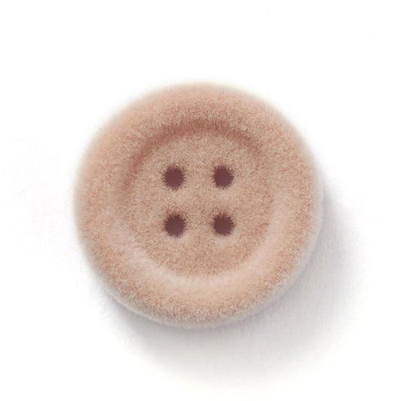 Botão de veludo, 4 furos – rosa embaçado,  image number 1