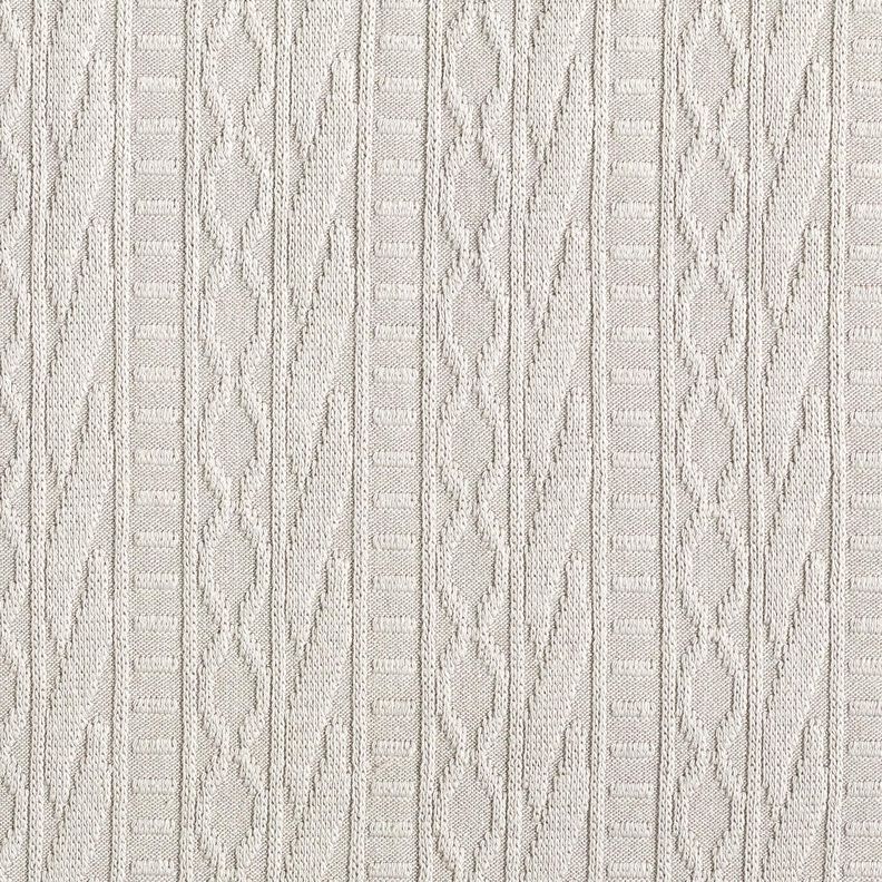 Jacquard Jersey Mistura de algodão Riscas ornamentadas – cinzento-seda,  image number 1