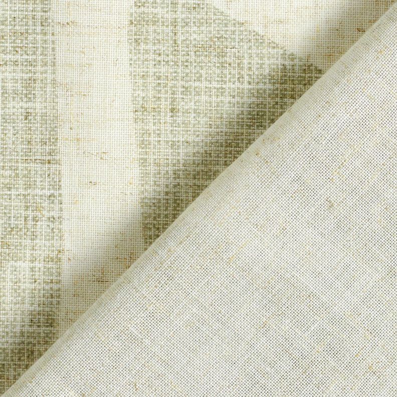 Tecido para cortinados Mix de linho Formas  – verde amarelado/natural,  image number 4