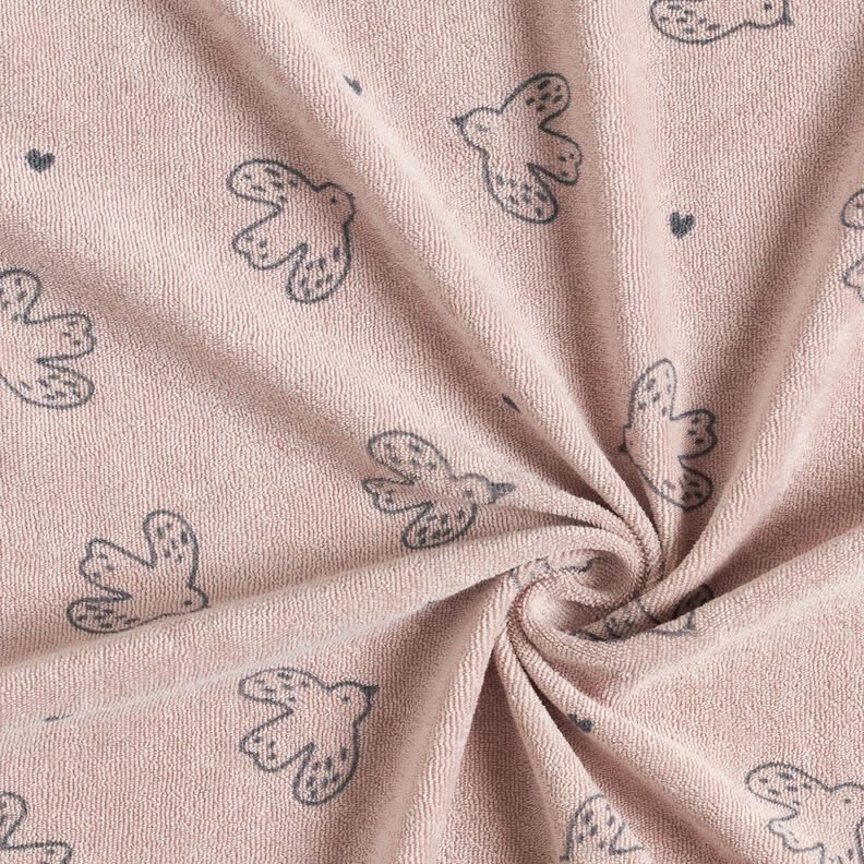Tecido turco Jersey Passarinhos – rosa-velho claro,  image number 3