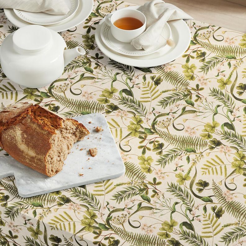 Tecido para decoração Meio linho Panamá Plantas silvestres – natural,  image number 6