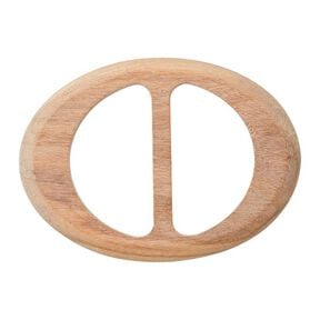 Fecho de madeira oval – beige, 