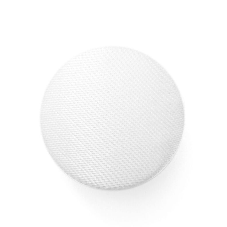 Botão forrado, Cetim para noiva – branco,  image number 1