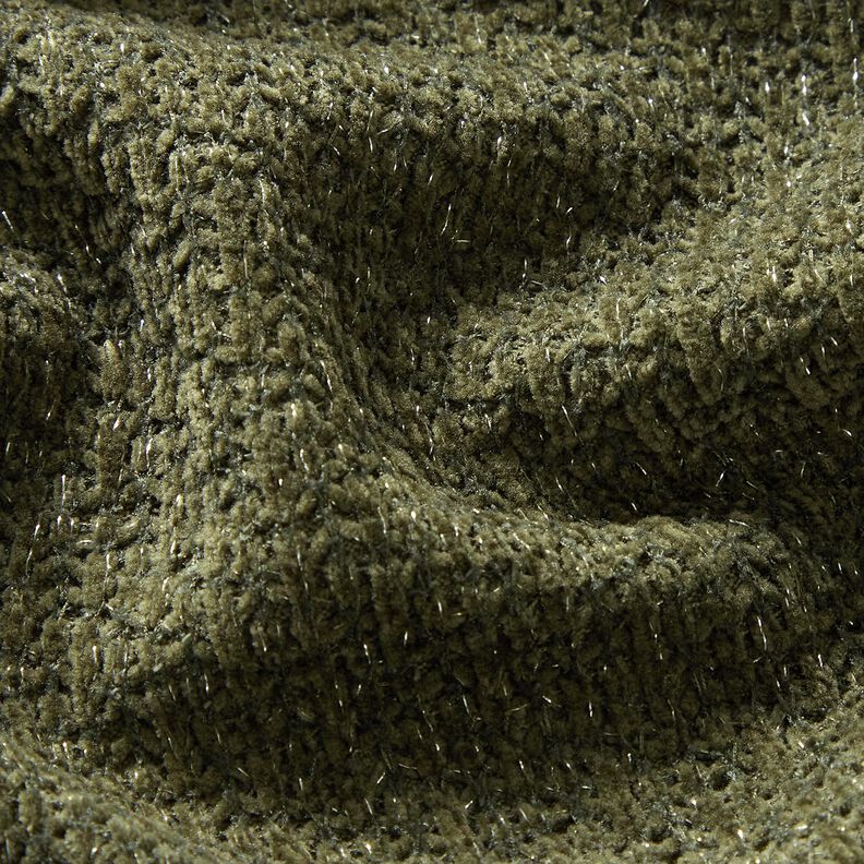 Chenille Malha Jacquard Brilho – pinheiro escuro/prata metálica,  image number 2