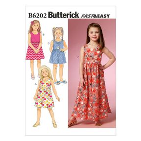 Vestido de criança, Butterick 6202|92 - 116, 