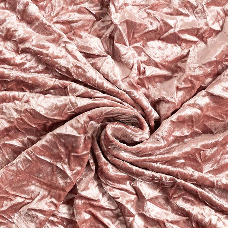 Veludo stretch amarrotado – rosa embaçado,  image number 3