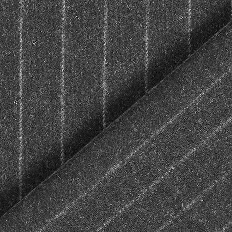 Tecido de lã Riscas de giz largas – granito,  image number 5