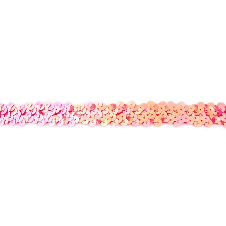 Debrum com lantejoulas elástico [20 mm] – laranja-pêssego/rosa,  image number 1