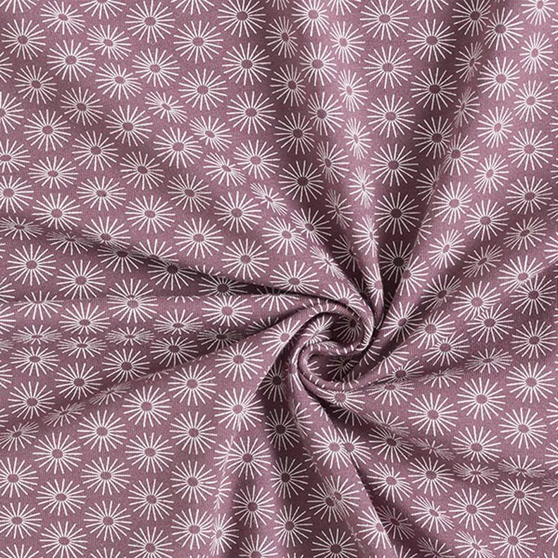 Jersey de algodão flores de brilho – beringela,  image number 3