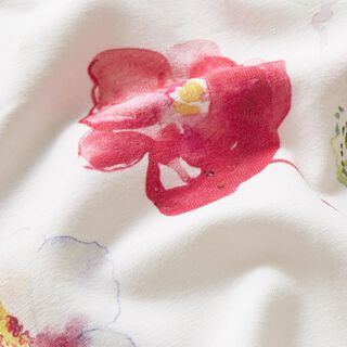 Jersey de algodão Flores em aguarela Impressão Digital – marfim, 