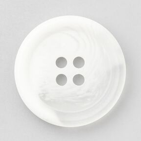Botão redondo de 4 furos [Ø 25 mm] – branco, 