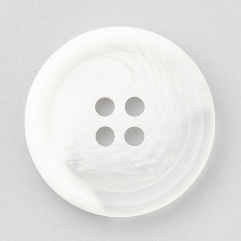 Botão redondo de 4 furos [Ø 25 mm] – branco,  image number 1