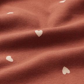 Jersey canelado Corações – vermelho, 