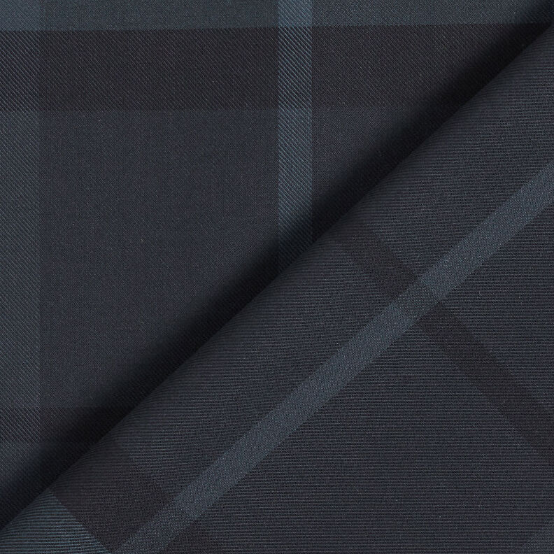 Tecido para camisas Xadrez escocês – azul-noite/preto,  image number 4