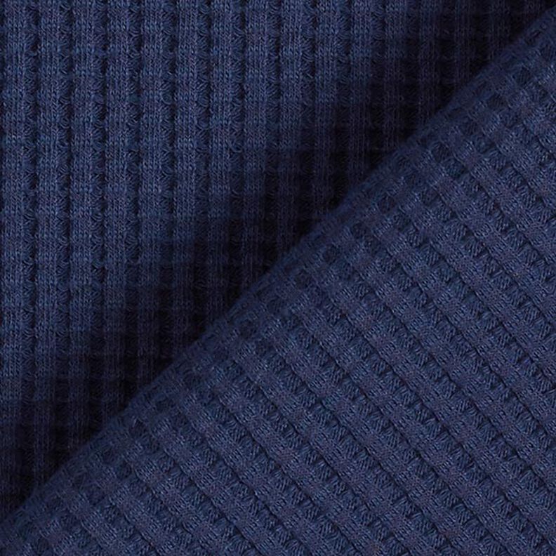 Jersey favos de algodão lisa – azul-marinho,  image number 3