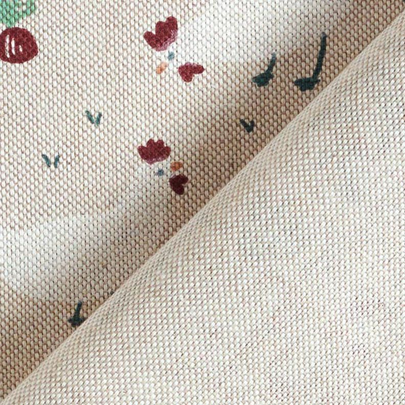 Tecido para decoração Meio linho Panamá Quinta – natural/verde,  image number 4