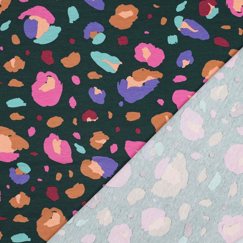 GOTS Jersey de algodão Animal | Nerida Hansen – verde escuro/laranja-pêssego,  image number 4