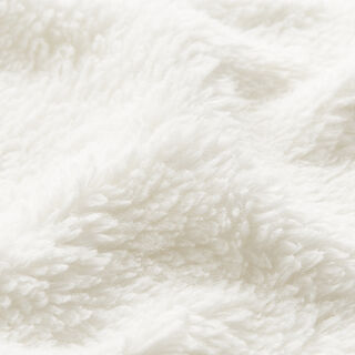 Sherpa de algodão lisa – branco sujo, 