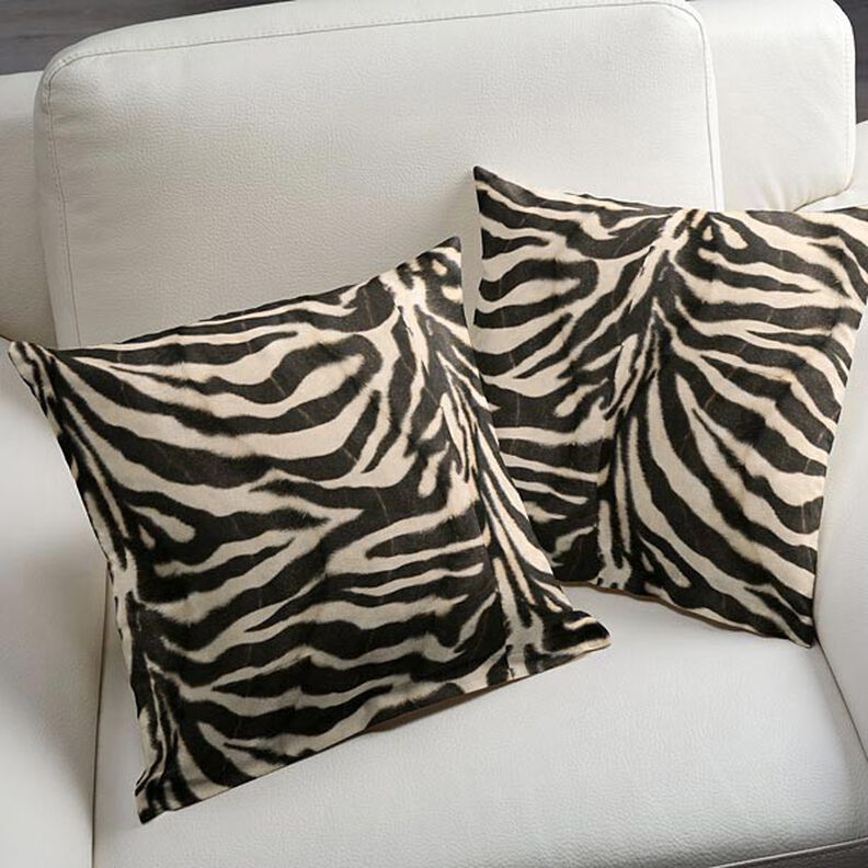 Imitação de pele zebra – creme/preto,  image number 5