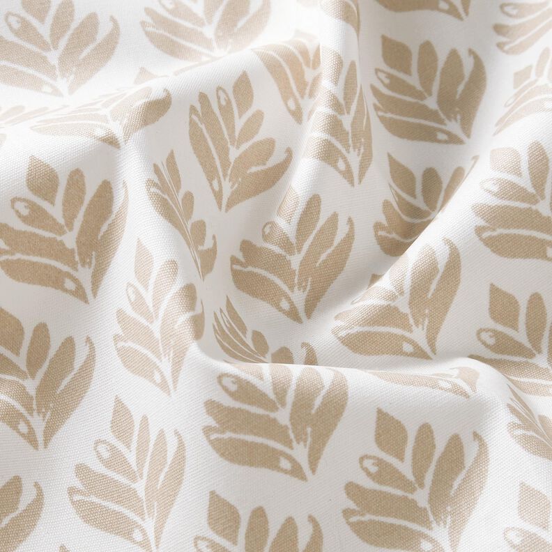 Algodão revestido Leques abstratos – branco/caju,  image number 2