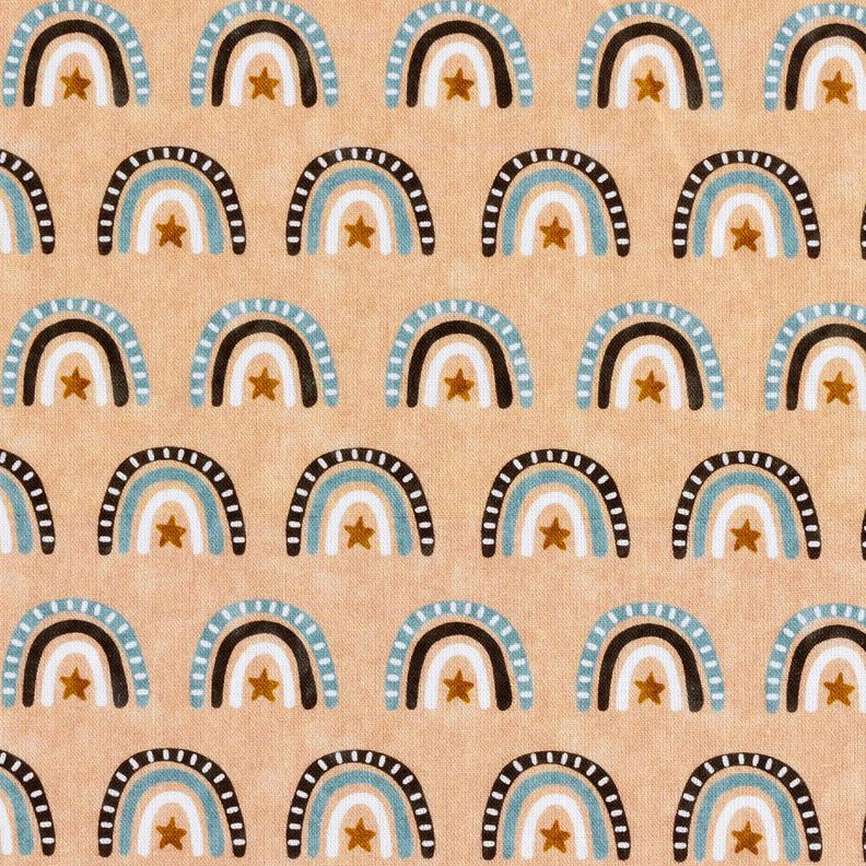 Popelina de algodão Arco-íris Impressão Digital – bege,  image number 1