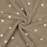 Tecido de pelúcia Teddy Pequenas flores bordadas | Poppy Fabrics – taupe escuro,  thumbnail number 3