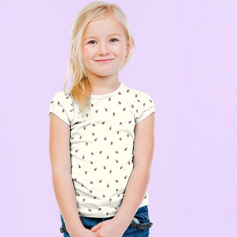 Jersey de algod&atilde;o Joaninha &ndash; branco/vermelho,  image number 5