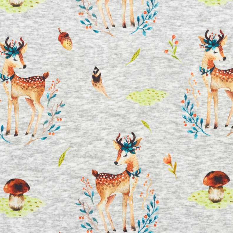 Tecido polar alpino Veado romântico – cinzento-prateado/natural,  image number 1