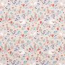 Popelina de algodão Animais no prado de flores – natural/vermelho-fogo,  thumbnail number 1