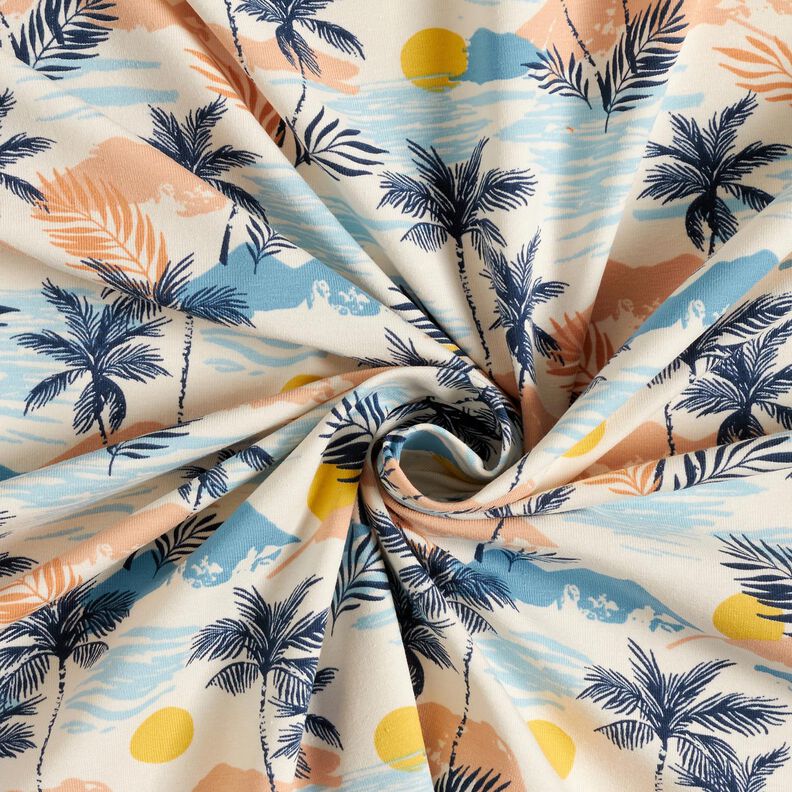 Jersey de algodão Sensação do Havai Impressão Digital – creme,  image number 3