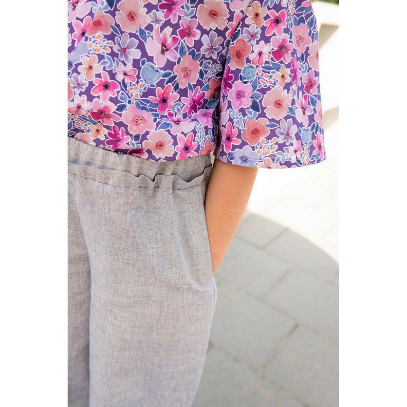 Chambray Lurex Melange | Poppy Fabrics – azul/marfim,  image number 5