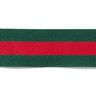 Fita de tecido Riscas [40 mm] – verde/vermelho,  thumbnail number 1