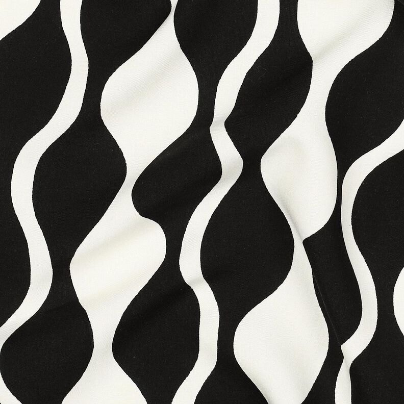 Tecido de viscose LENZING&trade; ECOVERO&trade; Retro &ndash; preto/branco,  image number 2