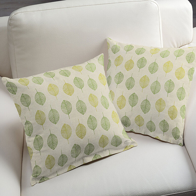 Tecido para decora&ccedil;&atilde;o Meio linho Panam&aacute; Folhas &ndash; natural,  image number 6