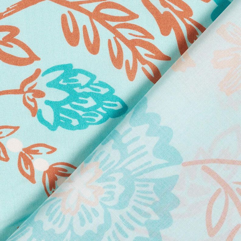 Viscose Voile Flores Tiffany – turquesa claro,  image number 4