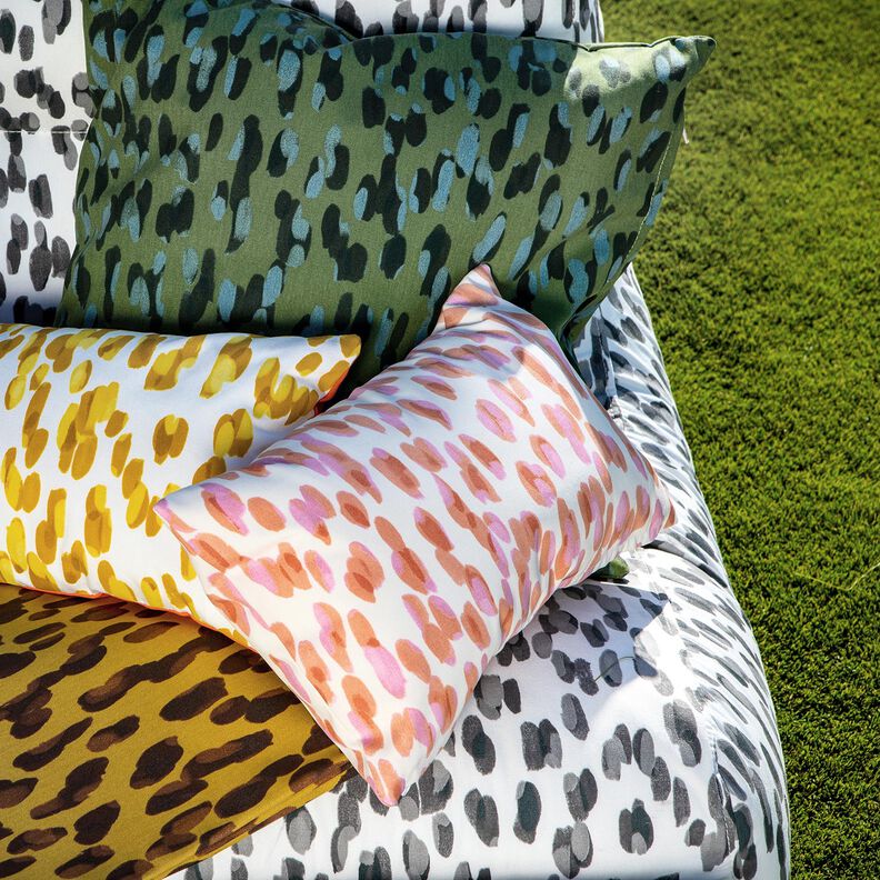 Tecido para exteriores Lona Bolinhas grandes – verde-pinheiro/azul,  image number 7