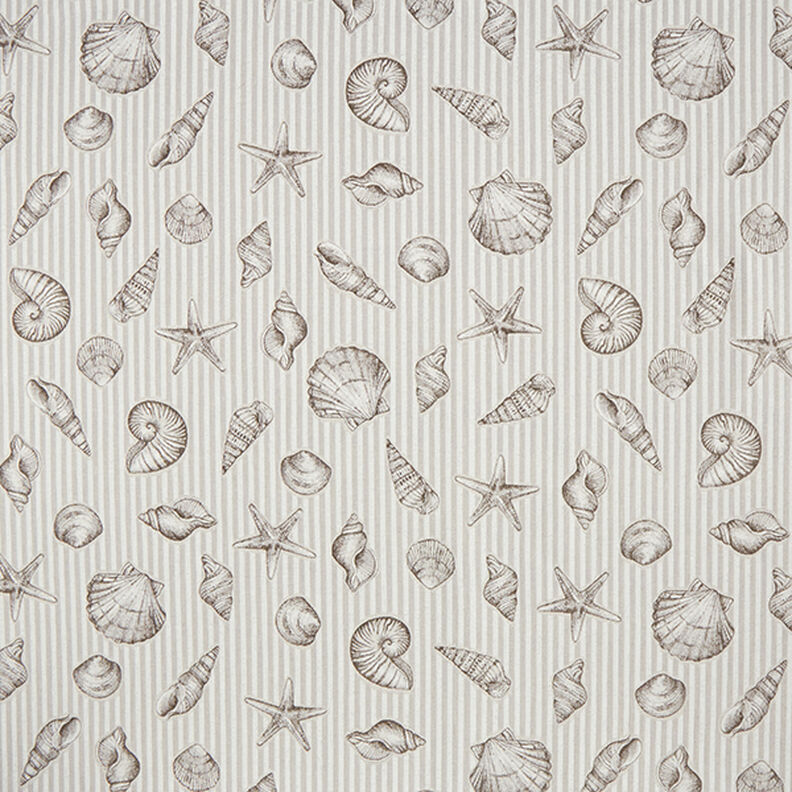 Tecido para decoração Gobelina bivalves – cinzento claro,  image number 1
