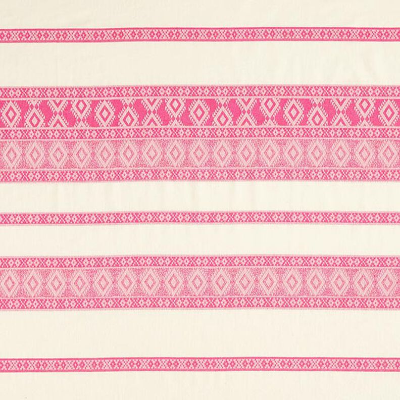 Tecido de algodão Padrão losangos – branco sujo/pink,  image number 1