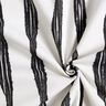 Tecido para decoração Meio linho Panamá Riscas onduladas – preto/marfim,  thumbnail number 3