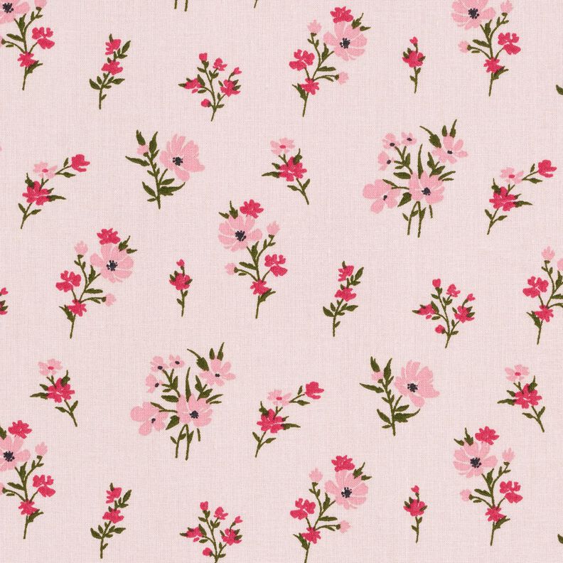 Tecido de algodão Cretone Florzinhas Mini – rosé/rosa intenso,  image number 1