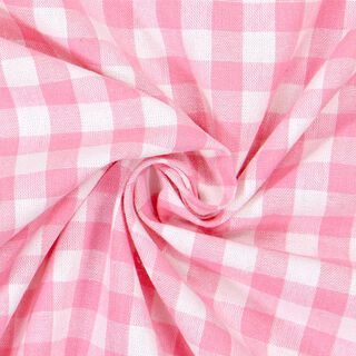 Tecido de algodão Vichy - 1 cm – rosa, 