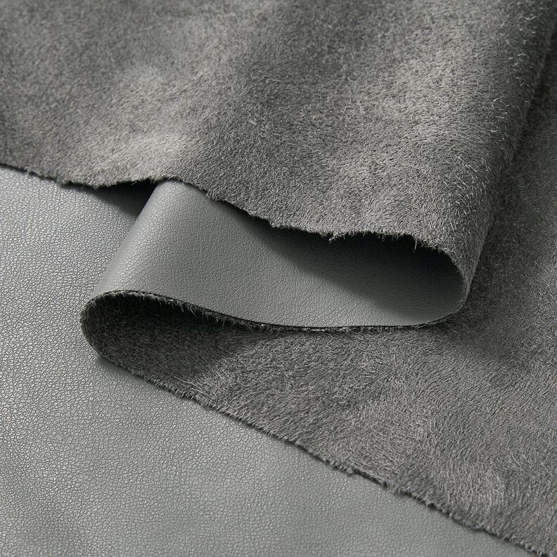 Pele sintética com reverso em veludo  – cinzento,  image number 3