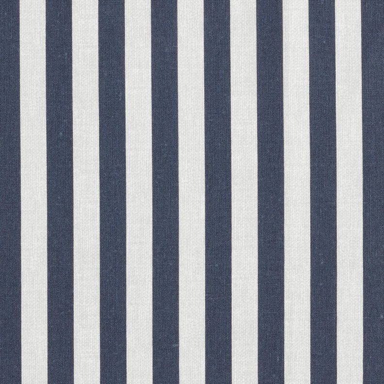 Tecido de algodão Cretone Riscas marítimas – preto azulado/taupe claro,  image number 1