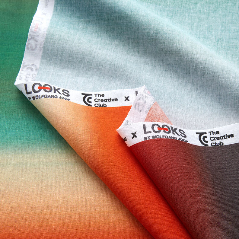 GOTS Cambraia de algodão Gradação de cor Pôr do sol | TCC x LOOKS by Wolfgang Joop – laranja/cinza,  image number 4