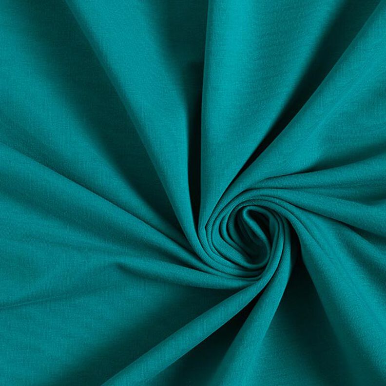 GOTS French Terry Sweat de ver&atilde;o | Tula &ndash; azul petr&oacute;leo,  image number 1