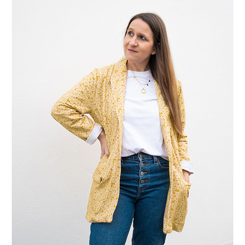 GOTS French Terry Sweat de verão Pintas | Tula – cor de areia/mostarda,  image number 8