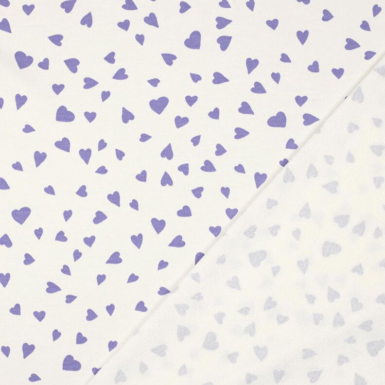 Sweat de verão Corações | Poppy Fabrics – marfim/lilás,  image number 3